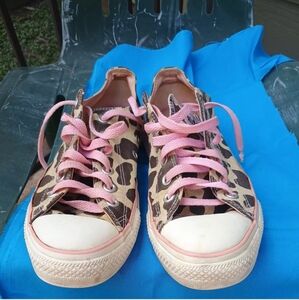 Converse Pink Brown cow print Chuck Taylor All Star sneakers unisex